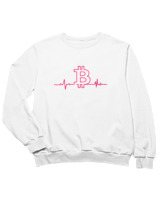 Φούτερ χωρίς κουκούλα Παιδικό - Bitcoin Heartbeat - Color Thumbnail 'Ασπρο