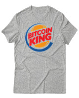 T-Shirt Αντρικό - Bitcoin King - Color Thumbnail Γκρι Μελανζέ