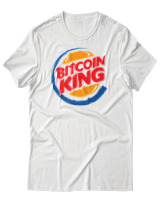 T-Shirt Αντρικό - Bitcoin King - Color Thumbnail Άσπρο