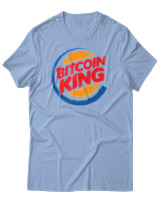 T-Shirt Αντρικό - Bitcoin King - Color Thumbnail Γαλάζιο