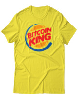 T-Shirt Αντρικό - Bitcoin King - Color Thumbnail Κίτρινο