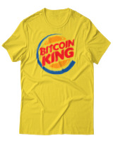 T-Shirt Αντρικό - Bitcoin King - Color Thumbnail Χρυσό Κίτρινο