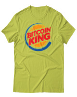 T-Shirt Αντρικό - Bitcoin King - Color Thumbnail Λαχανί