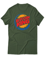 T-Shirt Αντρικό - Bitcoin King - Color Thumbnail Κυπαρισσί