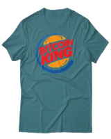 T-Shirt Αντρικό - Bitcoin King - Color Thumbnail Μπλε Πράσινο