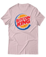 T-Shirt Αντρικό - Bitcoin King - Color Thumbnail Απαλό Ροζ