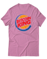 T-Shirt Αντρικό - Bitcoin King - Color Thumbnail Ροζ