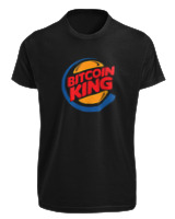 T-Shirt Fit Αντρικό - Bitcoin King - Color Thumbnail Μαύρο