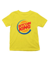 T-Shirt  Παιδικό - Bitcoin King - Color Thumbnail Κίτρινο
