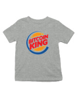 T-Shirt  Παιδικό - Bitcoin King - Color Thumbnail Γκρι Μελανζέ