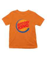 T-Shirt  Παιδικό - Bitcoin King - Color Thumbnail Πορτοκαλί