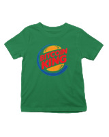 T-Shirt  Παιδικό - Bitcoin King - Color Thumbnail Πράσινο