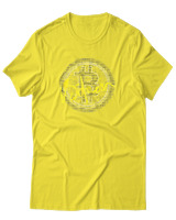 T-Shirt Αντρικό - Bitcoin Money Gold - Color Thumbnail Κίτρινο