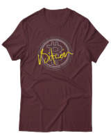 T-Shirt Αντρικό - Bitcoin Money Gold - Color Thumbnail Μπορντό