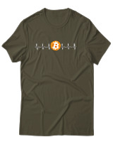 T-Shirt Αντρικό - Bitcoin Sign - Color Thumbnail Χακί