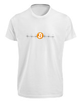T-Shirt Fit Αντρικό - Bitcoin Sign - Color Thumbnail 'Ασπρο