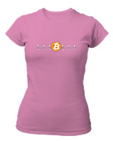 T-Shirt Στενή Γραμμή Γυναικείο - Bitcoin Sign - Color Thumbnail Ροζ