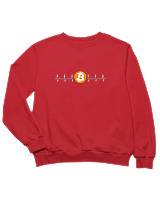 Φούτερ χωρίς κουκούλα Παιδικό - Bitcoin Sign - Color Thumbnail Κόκκινο