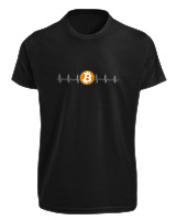 T-Shirt Fit Αντρικό - Bitcoin Sign - Color Thumbnail Μαύρο