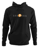 Φούτερ με κουκούλα Αντρικό - Bitcoin Sign - Color Thumbnail Μαύρο