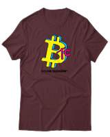 T-Shirt Αντρικό - Bitcoin TV - Color Thumbnail Μπορντό