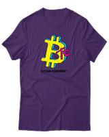 T-Shirt Αντρικό - Bitcoin TV - Color Thumbnail Σκούρο Μωβ
