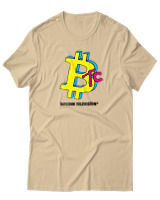 T-Shirt Αντρικό - Bitcoin TV - Color Thumbnail Μπεζ