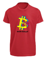 T-Shirt Fit Αντρικό - Bitcoin TV - Color Thumbnail Κόκκινο