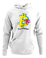 Φούτερ με κουκούλα Γυναικείο - Bitcoin TV - Color Thumbnail ΄Ασπρο