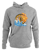 Φούτερ με κουκούλα Αντρικό - Bitcoins Fire - Color Thumbnail Γκρι Μελανζέ