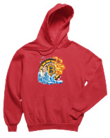Φούτερ με κουκούλα Παιδικό - Bitcoins Fire - Color Thumbnail Κόκκινο