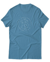 T-Shirt Αντρικό - Bitcoins Stars - Color Thumbnail Τιρκουάζ