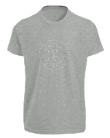 T-Shirt Fit Αντρικό - Bitcoins Stars - Color Thumbnail Γκρι Μελανζέ