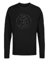 Μακρυμάνικο Μακό Αντρικό - Bitcoins Stars - Color Thumbnail Μαύρο