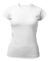 T-Shirt Στενή Γραμμή Γυναικείο - Bitcoins Stars - Color Thumbnail ΄Ασπρο