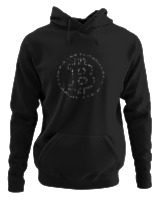 Φούτερ με κουκούλα Αντρικό - Bitcoins Stars - Color Thumbnail Μαύρο