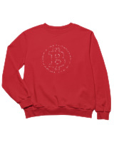 Φούτερ χωρίς κουκούλα Παιδικό - Bitcoins Stars - Color Thumbnail Κόκκινο