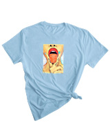 T-Shirt Woman Fashion Γυναικείο - Bite me - Color Thumbnail SKY BLUE