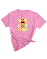 T-Shirt Woman Fashion Γυναικείο - Bite me - Color Thumbnail PINK