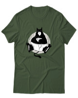 T-Shirt Αντρικό - Black Cat Pizza - Color Thumbnail Κυπαρισσί