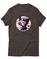 T-Shirt  Γυναικείο - Black Fairies - Color Thumbnail Καφέ