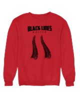 Φούτερ χωρίς κουκούλα Αντρικό - Black Lines - Color Thumbnail Κόκκινο