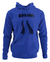Φούτερ με κουκούλα Γυναικείο - Black Lines - Color Thumbnail Μπλε Ρουά