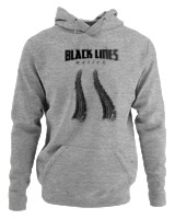 Φούτερ με κουκούλα Γυναικείο - Black Lines - Color Thumbnail Γκρι Μελανζέ