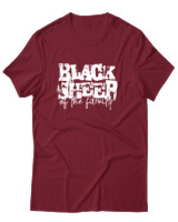 T-Shirt Αντρικό - Black Sheep Of The Family - Color Thumbnail Σκούρο Κόκκινο