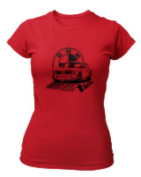 T-Shirt Στενή Γραμμή Γυναικείο - Bmw 2002 Turbo - Color Thumbnail Κόκκινο