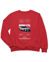 Φούτερ χωρίς κουκούλα - Bmw CSL - Color Thumbnail Κόκκινο