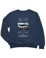 Φούτερ χωρίς κουκούλα - Bmw CSL - Color Thumbnail Σκούρο Μπλε