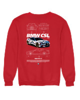 Φούτερ χωρίς κουκούλα Γυναικείο - Bmw CSL - Color Thumbnail Κόκκινο