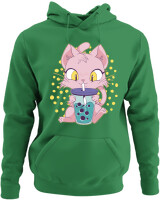 Φούτερ με κουκούλα - Boda Tea Cat - Color Thumbnail Kelly Green
